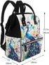 DWVTSLH Backpack Mummy Backpack Color Peacock Diaper Bag Multifunction Nappy Bags Waterproof Large Capacity Travel