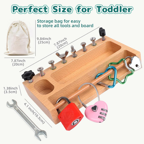 Set 3 4 5 Montessori Screwdriver Board Lock and Key Toys Kids Tools Nuts and Bolts Montessori Toys for Year Old