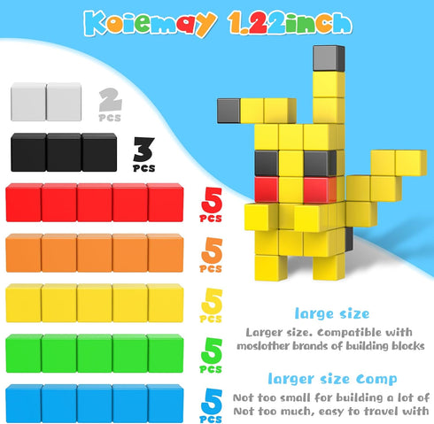 Magnetic Building Blocks Toys for Toddler Girls & Boys, Age 2-4, 3-5, 4-8, Upgraded 3D STEM Montessori Toys