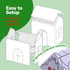 24 3-9 ArtCreativity Gingerbread House Craft Kit for Kids with Butter Crayons - Black and White Gingerbread Cardboard