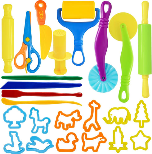 LCY WEDSHI Dough Tool Set, 24 Pcs Dough Tools Sets for Kids