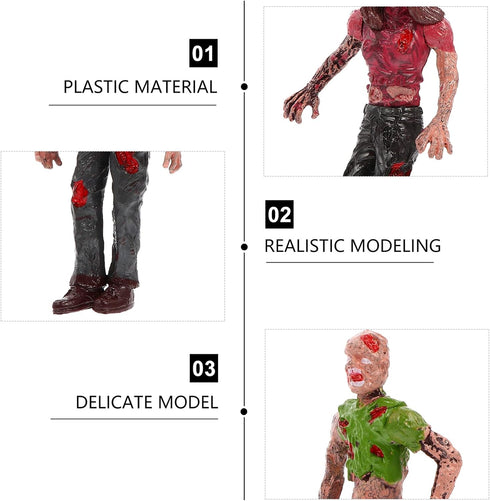 Zerodeko 12 PCS Toy Zombie Action Figures – Movable Mini Zombie Figurines for Presents, Decoration, and Party Favors