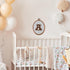 Chunful Felted Blue Striped Bear Nursery Wall Decor Cute Wall Art Decorative Artwork for Nursery Themes Bathroom Living