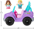 Fisher-Price Little People Barbie Toy Car - Beach Cruiser with Music Sounds and 2 Figures for Pretend Play