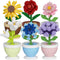 Sacblirr 6 Set Mini Flower Bonsai DIY Potted Plant Building Blocks Flower Seasons