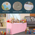 Extra Large Toy Storage Organizer with Lid, Sturdy Collapsible Toy Chest with Dividers for Kids, 37"x16"x14"