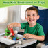 35PCS 4-8, Mini Magnetic Blocks Farm Animals Travel Toys, Portable STEM Magnetic Building Cubes with Metal Storage Box