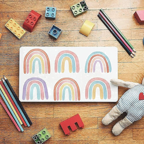 Rainbow Wall Decals for Girl Bedroom, Kids Room Decor, Peel and Stick Wallpaper 36 Pcs