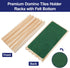 Set 8 GOTHINK Wooden Domino Racks of Trays with Felt Bottom for Mexican Train Dominoes Games, Non-Slip Domino Tiles