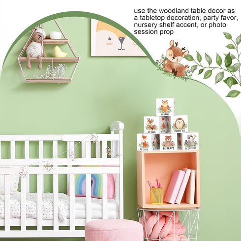 Vertintong 6 1.6 Inch Pcs Inspirational Woodland Nursery Decor Animals Wall Decor Stuff Wooden Forest Animals Bear