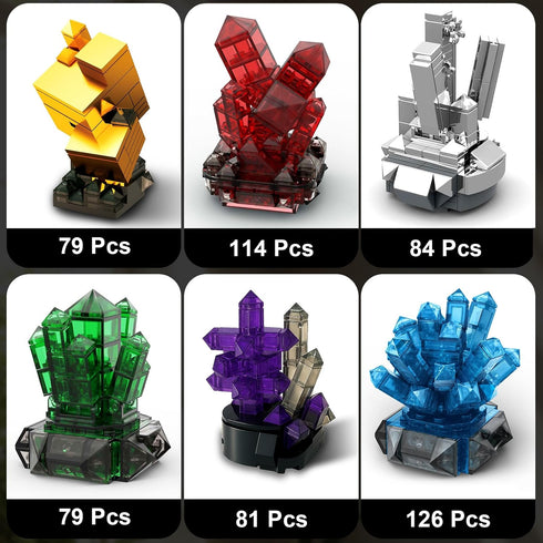 564 Gemstone Building Blocks Kit for Women, PCS Crystal Mineral Display Collection - Creative Arts & Crafts Hobby