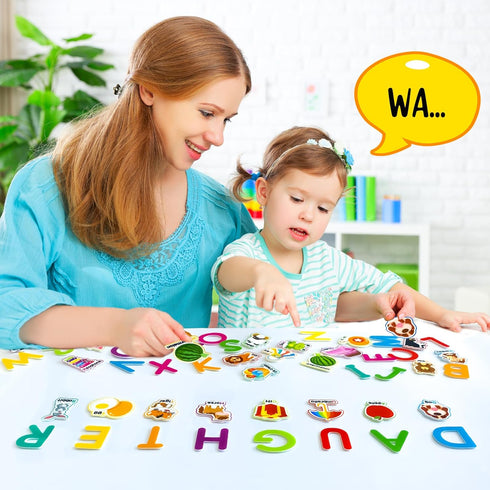 Felt Learning Letters and Numbers, 75 Felt Board Pieces for Alphabet ABC Learning for Toddlers, Kindergarten