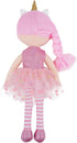 16" 2+ June Garden Unicorn Doll Anya - Pink Hair Plush Rag Doll for Toddler Girls - Soft Companion Gift for Years
