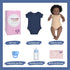 GYCV 20 Inch Lifelike Black Reborn Baby Dolls Boy Realistic Newborn Doll Brown Skin African American Baby Doll Curly