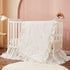 100% Brandream Boho Bohemian Girl Baby Nursery Crib Bed Skirt Dust Ruffle - Neutral Solid Color Beige Cream Off White