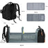 Backpack, DERJUNSTAR Baby Diaper Bag Diaper Changing Station, Baby Bags for Boys Girls,Waterproof Changing Pad,USB
