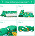 beeweed Toddler Nap Mat, Rollup Kid Sleeping Mat with Removable Pillow & Minky Blanket for Daycare Travel