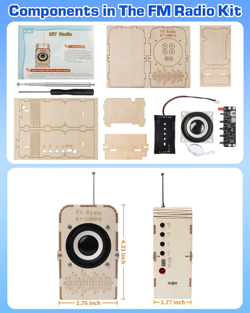 8-12 12-14, 9 10 11 13 Science Kits for Kids Age STEM Toys DIY Radio Kit Engineering Electronics Project Building Your