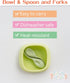 Set Set 1-4 Toddler Utensils Ergonomic Fork and Spoon and Bowl Non-Slip Design for baby Year Olds Self-Feeding BPA Free