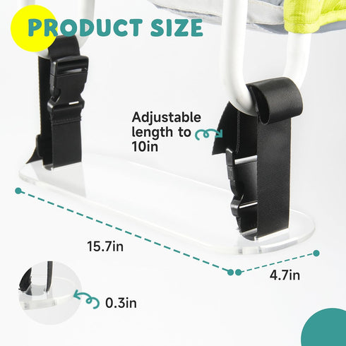 Acrylic Baby Footrest Compatible with Inglesina Fast Table Chair, Adjustable Baby Footrest for Hook On High Chairs