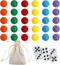 Large 18MM 30 Wahoo Board Game Replacement Marbles - 5 Each of 6 Colors, 6 Dice, and Play Bag for Aggravation Game