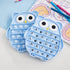 Push Pop Bubble Fidget Sensory Toy, ABC Alphabet Owl Shaped Educational Learning Tool for Kids (Black letters-blue)