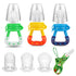 PandaEar Baby Fresh Fruit Food Feeder Pacifier, 3 Pack, Training Massaging Toy Teether for Infants
