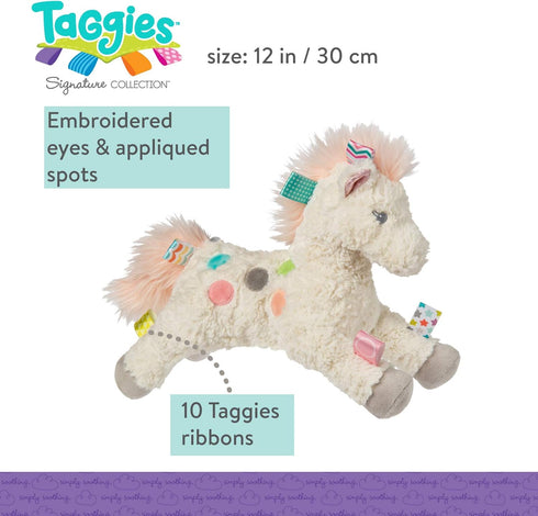 11-Inches Taggies Stuffed Animal Soft Toy, Painted Pony