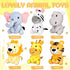 12 4" Pcs Mini Safari Stuffed Animals Bulk Jungle Plush Toys Giraffe Tiger Elephant Zebra Lion Forest Animals Keychains