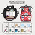 Hsnar Backpack Snowman Santa Claus Waterproof Diaper Bag Large Capacity Baby Bag with Stroller Straps, Multi-Pocket