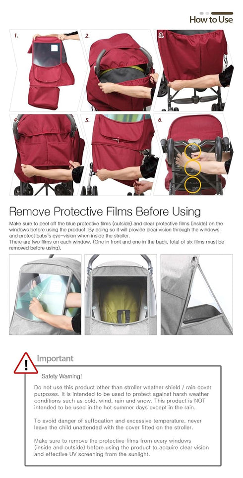 Navy Manito Melange Alpha Stroller Weather Shield