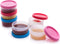 SIGNORA WARE Condiment Containers with Lids, 6 pk. 1.3 oz. Small Food Storage Containers for Salad Dressing, BPA Free