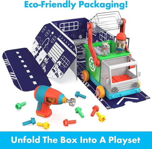 Set Set, 3+ Educational Insights Design & Drill Bolt Buddies Recycling Truck - Construction Toys & Toddler Tools, Kids