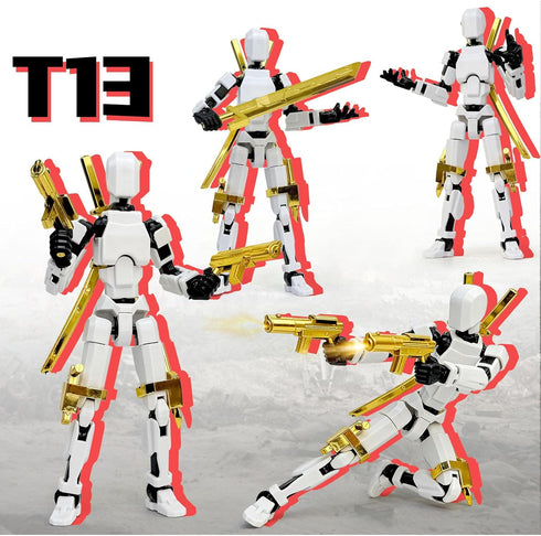 PkghoKids 3D T13 13 Printed Action Figure, Robot with Movable Parts, Desktop Decoration, Gift for Collectors and Game