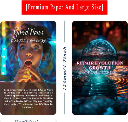 Healing Oracle Cards Deck, Self-Healing Tool for Beginners, Discover What Needs to Shift or Release for Your Highest