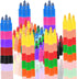 WXJ13 18 Pieces Stacking Crayons, Buildable Crayons, 12 in 1 Wax Crayons for Kids Office School Supplies