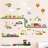 decalmile Construction Transportation Wall Decals, Kids Bedroom Wall Stickers for Baby Nursery Playroom Decor