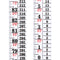 Tatuo Growth Chart Wall Labels, Height Indicator Tape Ruler Decor, Adhesive Ruler for Home Room Measuring, White