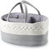 PandaEar Baby Diaper Caddy Organizer for Boys Girls, Portable Cotton Rope Diaper Basket, Travel Change Organizer
