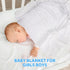 Runeaoys Communion Baptism Christening Easter First Gifts for Girls Boys Baby Blanket White Lace Knitted Crochet Towel