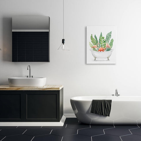 Tropical Flamingoes Canvas Wall Art by Ziwei Li