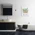 Tropical Flamingoes Canvas Wall Art by Ziwei Li