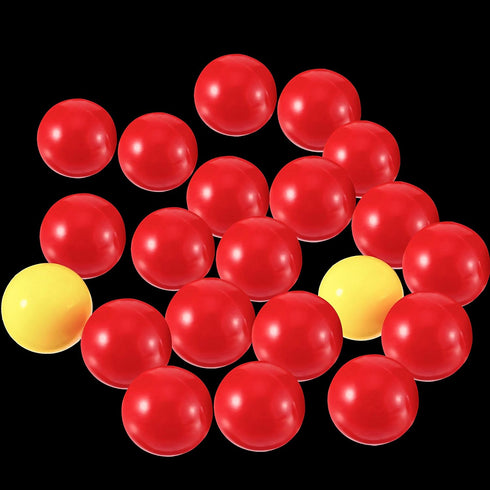 Gejoy 42 Pieces Game Replacement Marbles, 2 Sets Compatible with Hungry Hungry Hippos, 38 Red and 4 Yellow