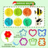 Sets 3-8 Dough Tools for Kids- Play Accessories Include Animal Molds Stamps Cutter Scissor Rolling Pin Extruder