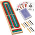 Regal Games Cribbage Board Game Set w/Storage - Fun Table Game with Wooden Board for 2-4 Players, Ages 8+