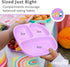 3x3 Set Set Re-play Divided Toddler Plates and Utensils - Toddler Forks and Spoons - Dishwasher and Microwave Safe