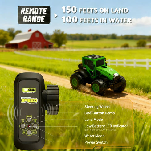 great dachong 1:14 2.4 4WD 6+ Remote Control Monster Truck Toys: Amphibious RC Tractor Toy, GHz RC Cars, All Terrain