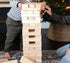 SPORT BEATS Medium Tower Game - Outdoor 54 Blocks Stacking Game with Carry Bag and Scoreboard Included