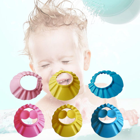 Pjeghbvop Kids Shampoo Hat Bathing Eye Protective Shower for Newborn Toddler & Adjustable Caps Shower Bath Gear