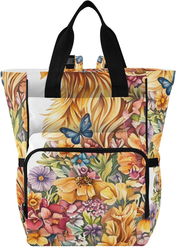 SUABO Baby Diaper Bag Backpack A Full-body Watercolor Of Retriever Large Bag Waterproof